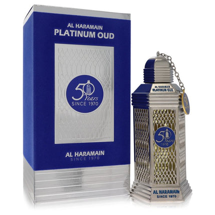 Al Haramain 50 Years Platinum Oud Eau De Parfum Spray (Unisex) By Al Haramain 3.3 oz Eau De Parfum Spray Eau De Parfum Spray (Unisex) unisex fragrance product image