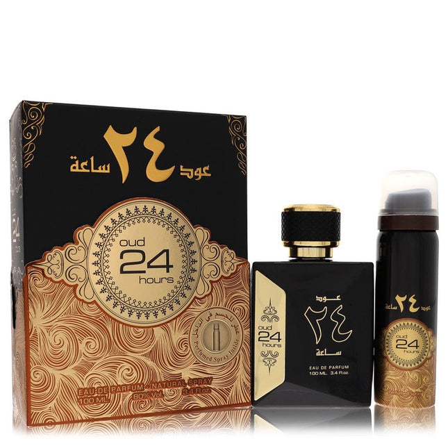 Ard Al Zaafaran Oud 24 Hours Eau De Parfum Spray + 1.7Oz Perfumed Spray (Unisex) By Al Zaafaran 3.4 oz Eau De Parfum Spray + 1.7oz Perfumed Spray Eau De Parfum Spray + 1.7Oz...