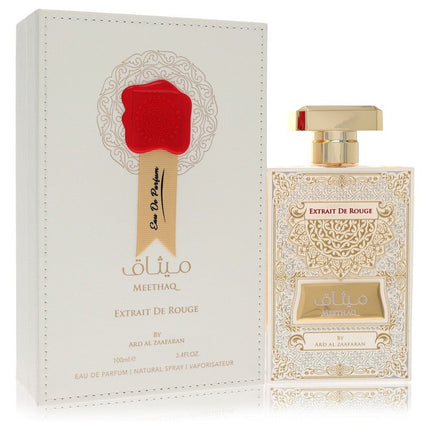 Ard Al Zaafaran Meethaq Extrait De Rouge Eau De Parfum Spray (Unisex) By Al Zaafaran 3.4 oz Eau De Parfum Spray Eau De Parfum Spray (Unisex) unisex fragrance product image