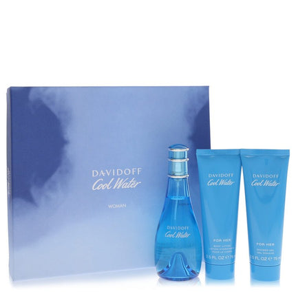 Cool Water Gift Set By Davidoff 3.4 oz Eau De Toilette Spray + 2.5 oz Body Lotion + 2.5 oz Shower Gel Gift Set - 3.4 Oz Eau De Toilette Spray + 2.5 Oz Body Lotion + 2.5 Oz...