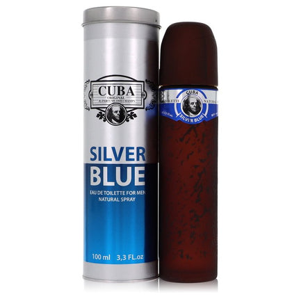 Cuba Silver Blue Eau De Toilette Spray By Fragluxe 3.3 oz Eau De Toilette Spray Eau De Toilette Spray for men product image
