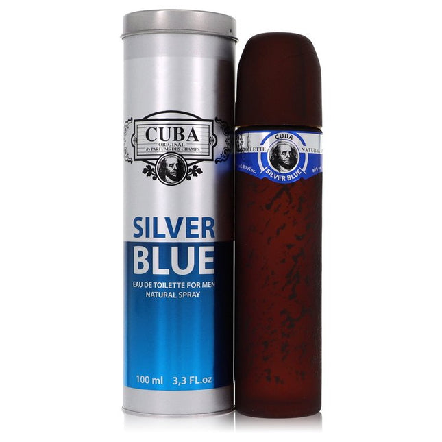 Cuba Silver Blue Eau De Toilette Spray By Fragluxe 3.3 oz Eau De Toilette Spray Eau De Toilette Spray for men product image