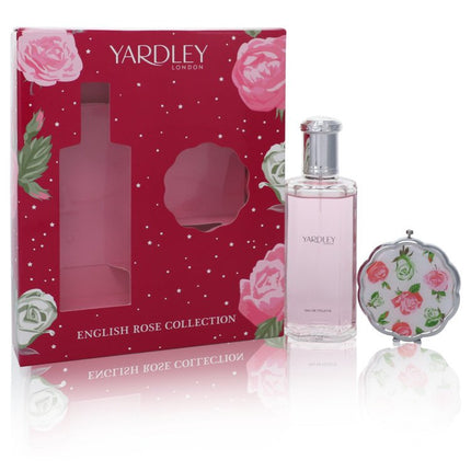 English Rose Yardley Gift Set By Yardley London 4.2 oz Eau De Toilette Spray + Compact Mirror Gift Set - 4.2 Oz Eau De Toilette Spray + Compact Mirror for women product image