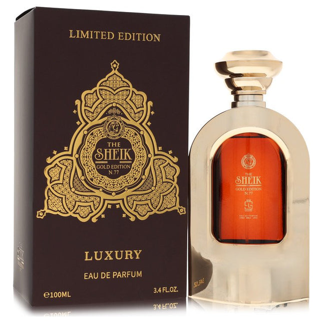 Khalis The Sheik N.77 Luxury Gold Edition Eau De Parfum Spray By Khalis 3.4 oz Eau De Parfum Spray Eau De Parfum Spray for men product image