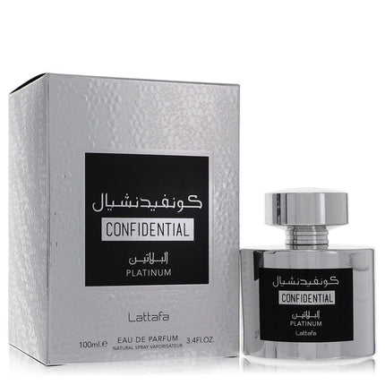 Lattafa Confidential Platinum Eau De Parfum Spray (Unisex) By Lattafa 3.4 oz Eau De Parfum Spray Eau De Parfum Spray (Unisex) unisex fragrance product image