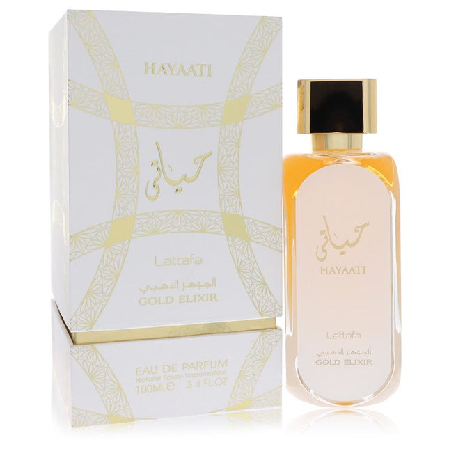 Lattafa Hayaati Gold Elixir Eau De Parfum Spray (Unisex) By Lattafa 3.4 oz Eau De Parfum Spray Eau De Parfum Spray (Unisex) unisex fragrance product image