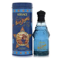 Versace Blue Jeans Eau De Toilette Spray for Men – Fresh Woody Citrus Cologne