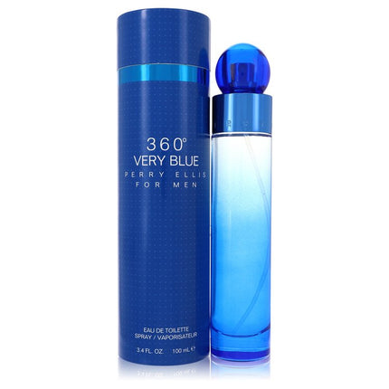 Perry Ellis 360 Very Blue Eau De Toilette Spray By Perry Ellis 3.4 oz Eau De Toilette Spray Eau De Toilette Spray for men product image