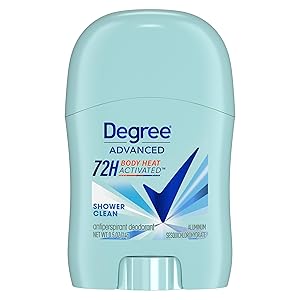 Degree Advanced Antiperspirant Deodorant, Shower Clean 2 – Travel Deodorant for Women, 72H Protection, 0.5 Oz Ea