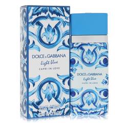 Dolce & Gabbana Light Blue Capri In Love perfume top view bottle design