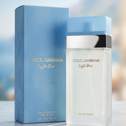 Dolce & Gabbana Light Blue close up perfume bottle detail