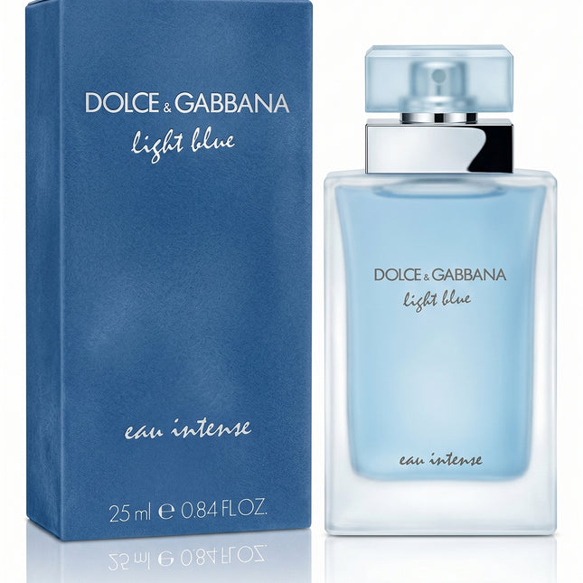 Light Blue Eau Intense perfume front view bottle for women