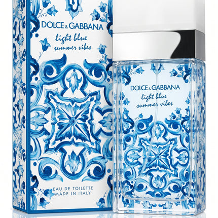 Dolce & Gabbana Light Blue Summer Vibes packaging and bottle