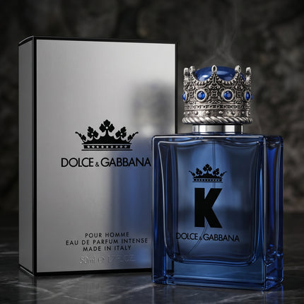 Dolce & Gabbana K cologne packaging and box image