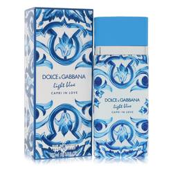 Light Blue Capri In Love perfume for women close up bottle detail