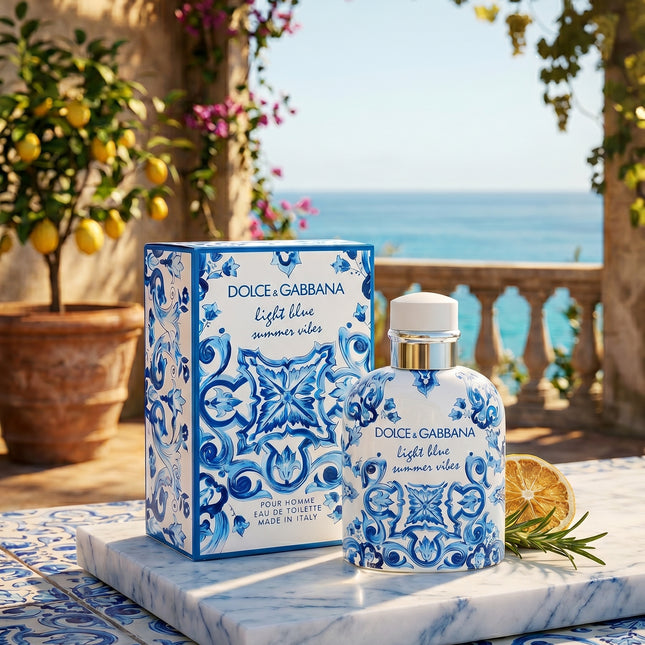 Light Blue Summer Vibes men cologne front view bottle