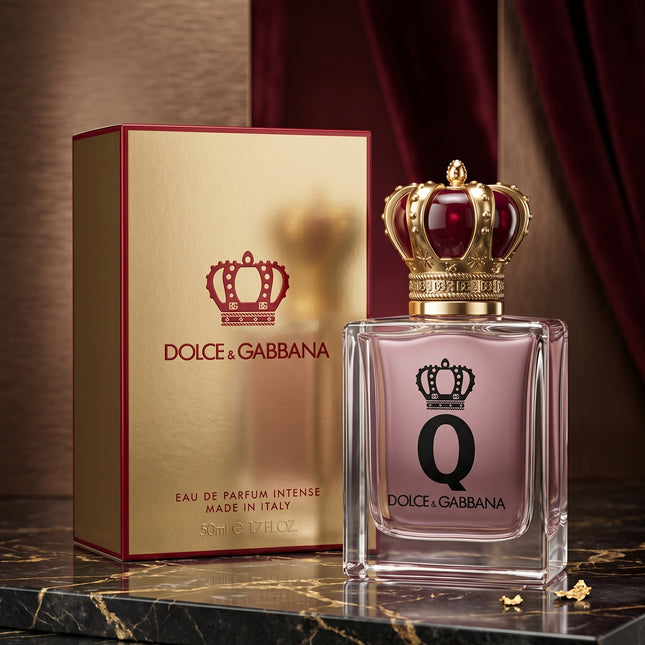 Q perfume for women front view bottle design